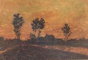 Vincent Van Gogh Landscape at Sunset (nn04) china oil painting reproduction